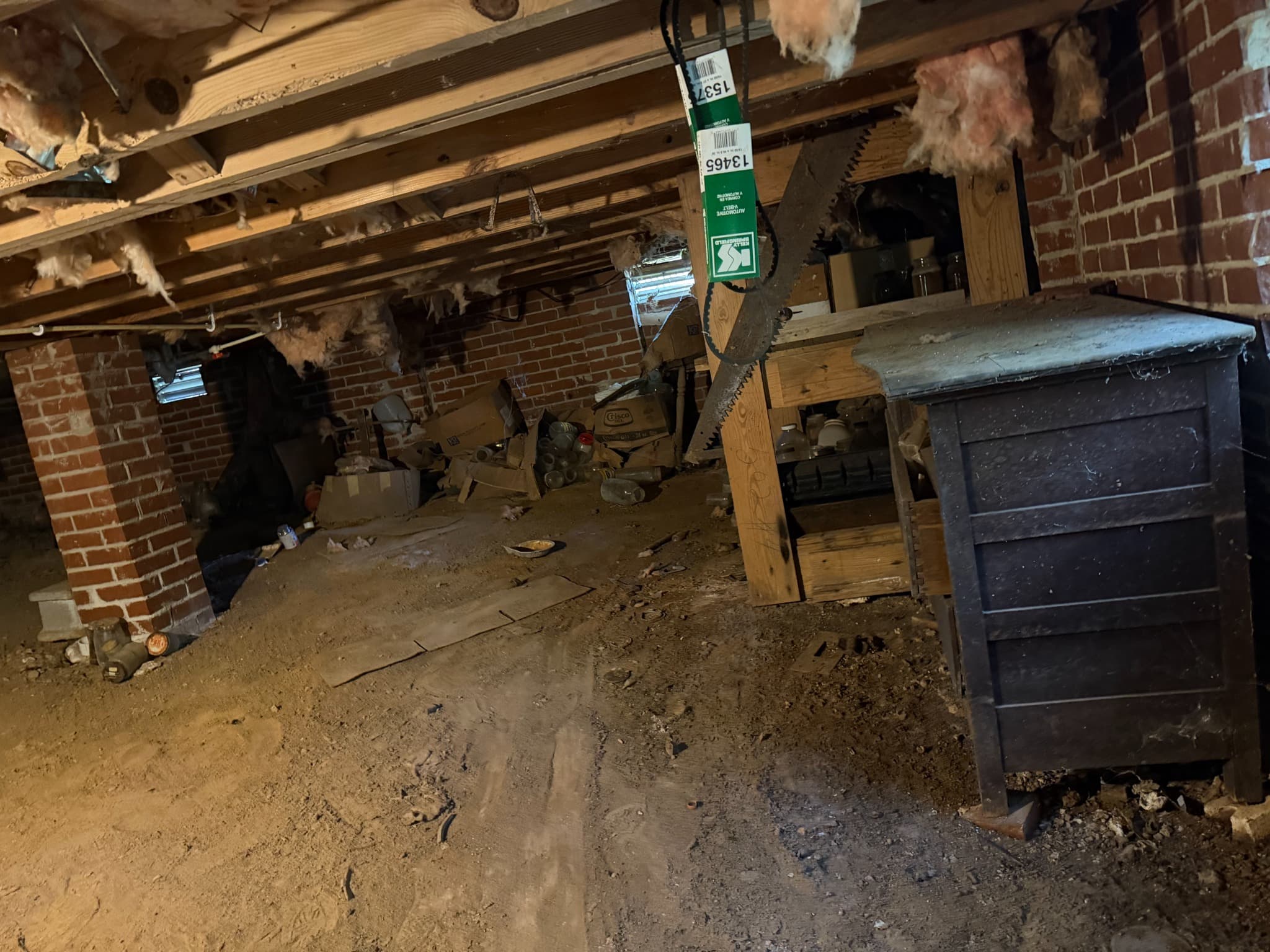 Crawl Space Cleanout in Conover, NC — CLEANOUT IN PROGRESS