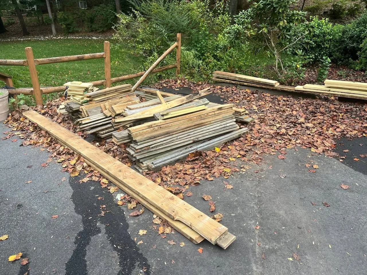 Deck Demolition in Lake Norman Area — REMOVED DECK MATERIAL