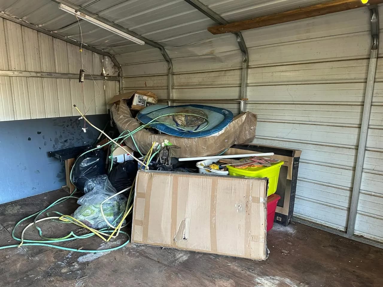 Residential Junk Removal in Lake Norman Area — GARAGE ITEMS — BEFORE