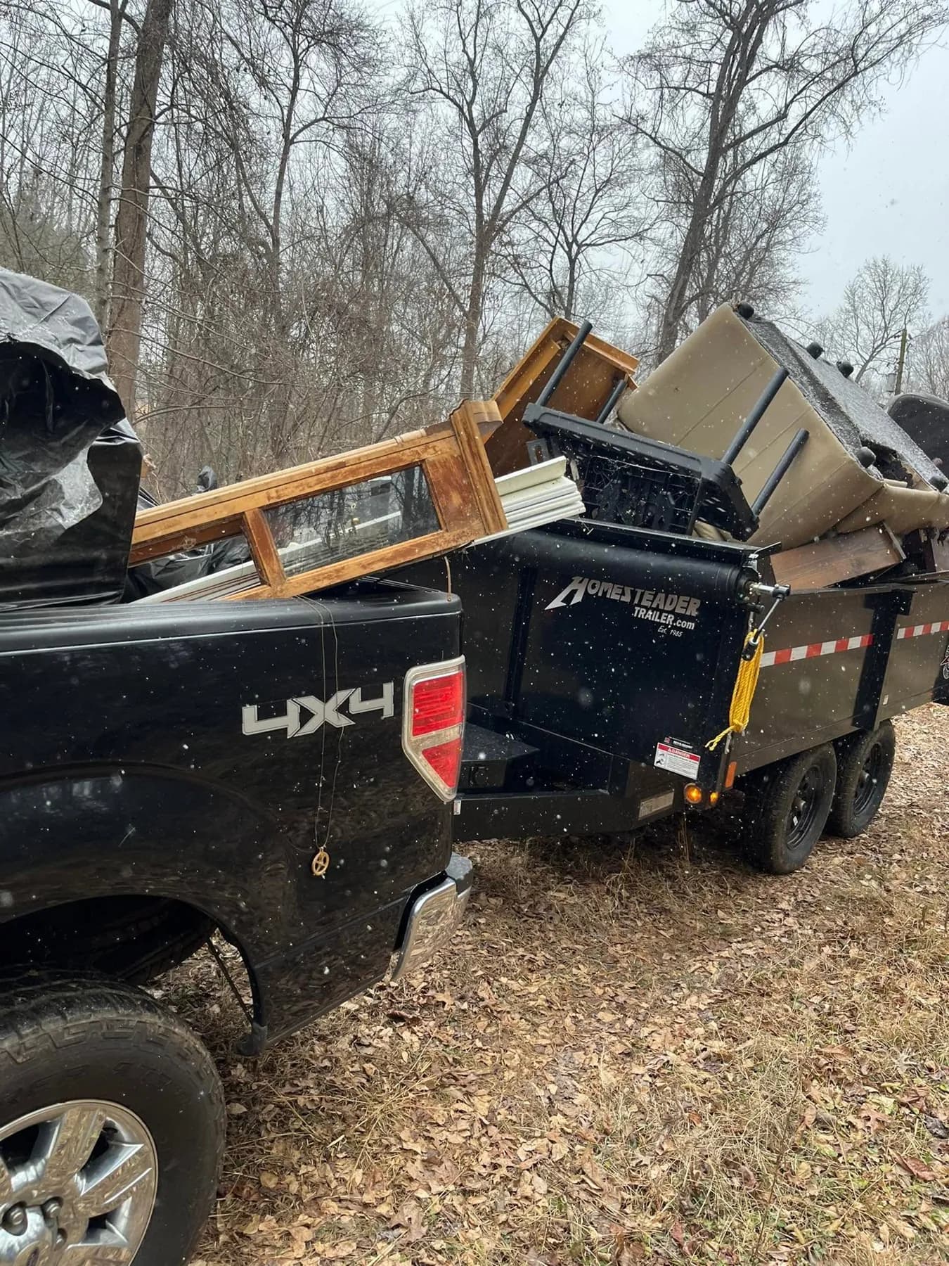 Residential Junk Removal in Lake Norman Area — LOADED TRAILER — HAUL-OFF