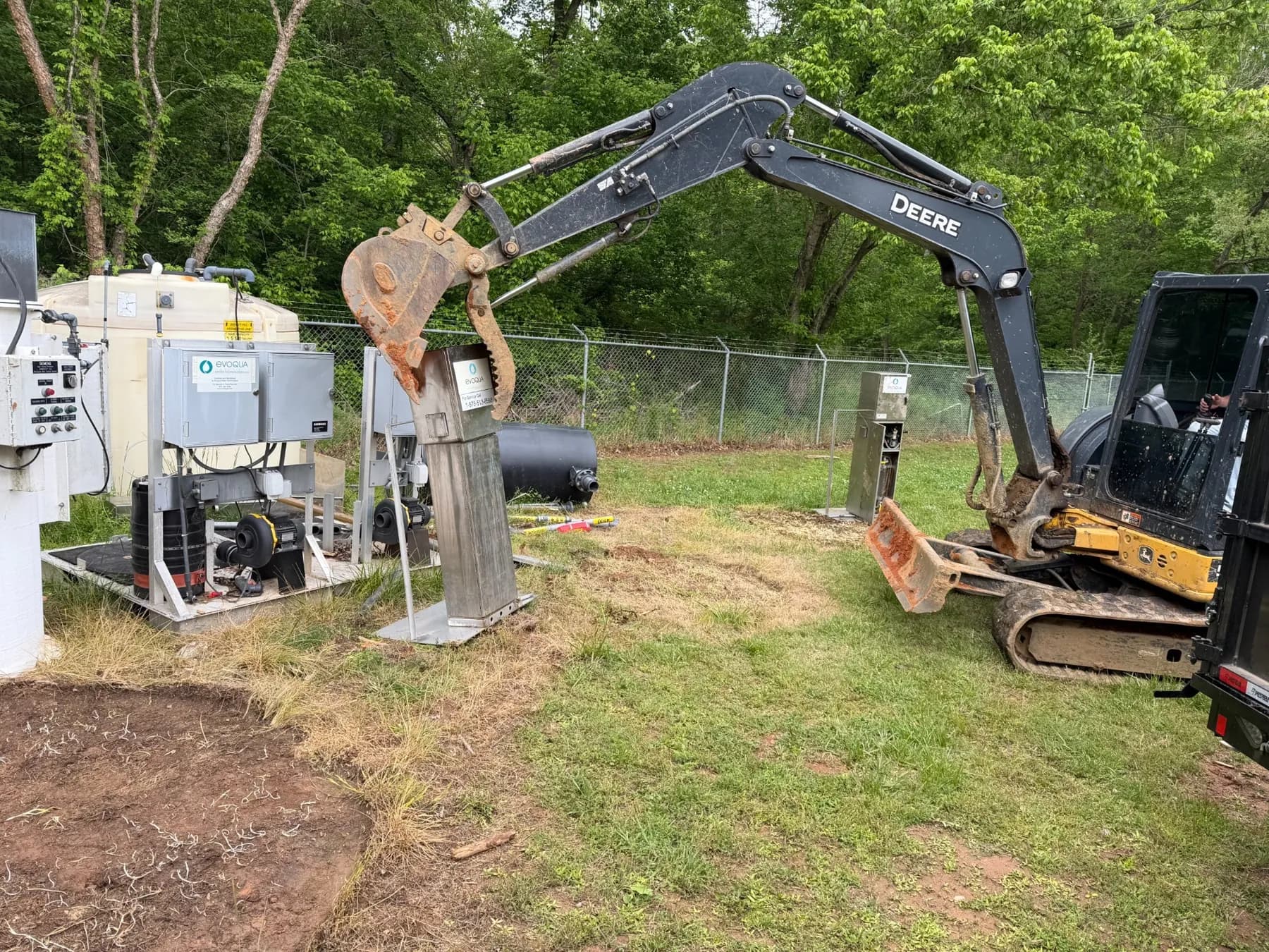 Wastewater Treatment Equipment Removal in Lincolnton, NC — EQUIPMENT REMOVAL IN PROGRESS