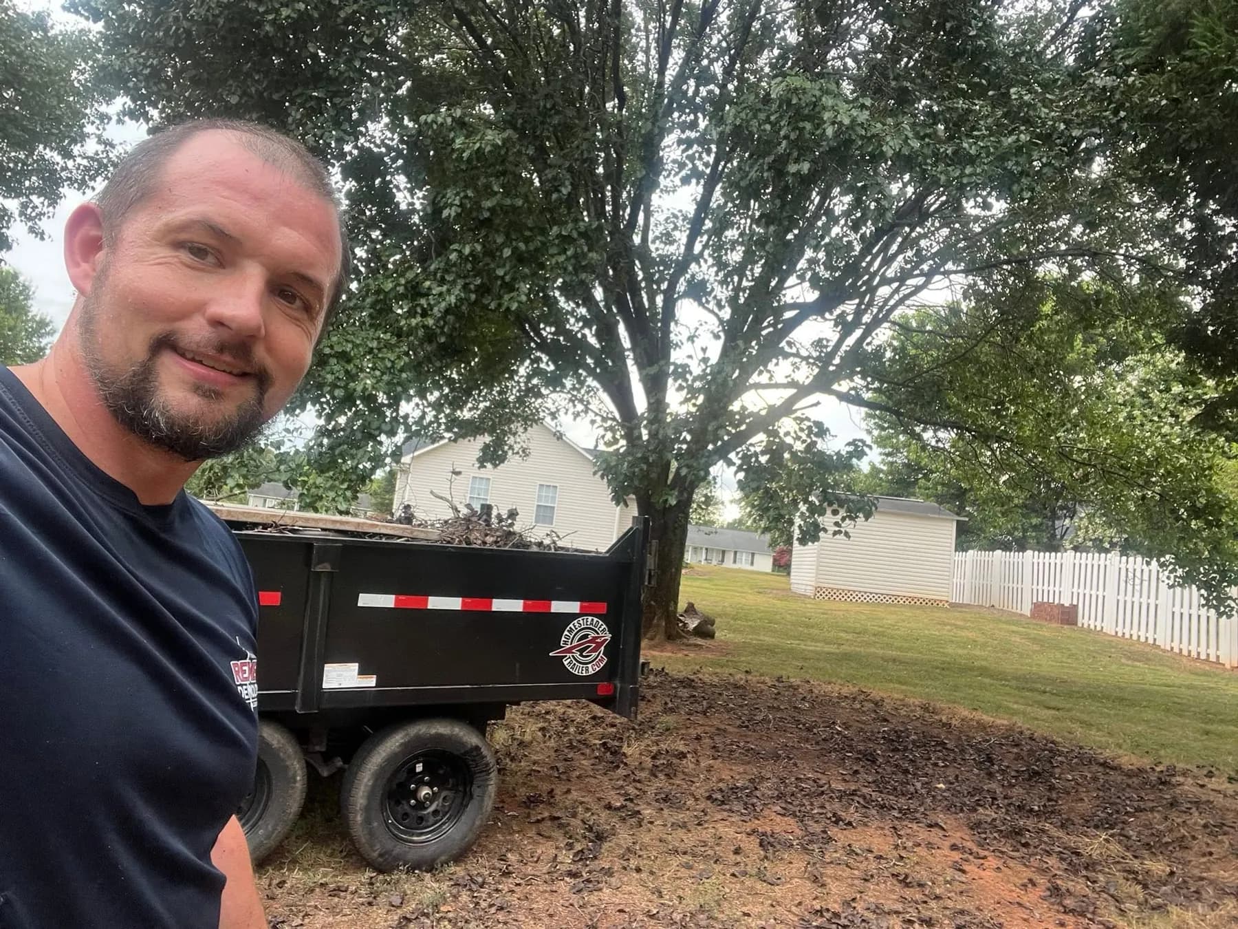 Residential Debris & Yard Cleanup in Maiden, NC — AFTER — DEBRIS READY FOR HAUL-OFF