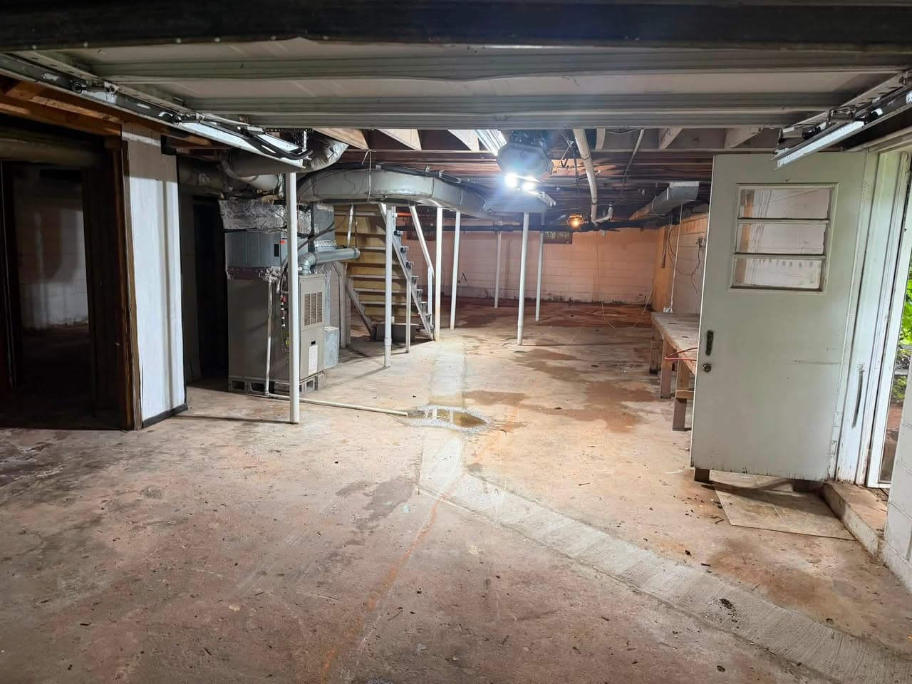 Attic & Basement Cleanout in Newton, NC — BASEMENT CLEARED — OPEN FLOOR RESTORED
