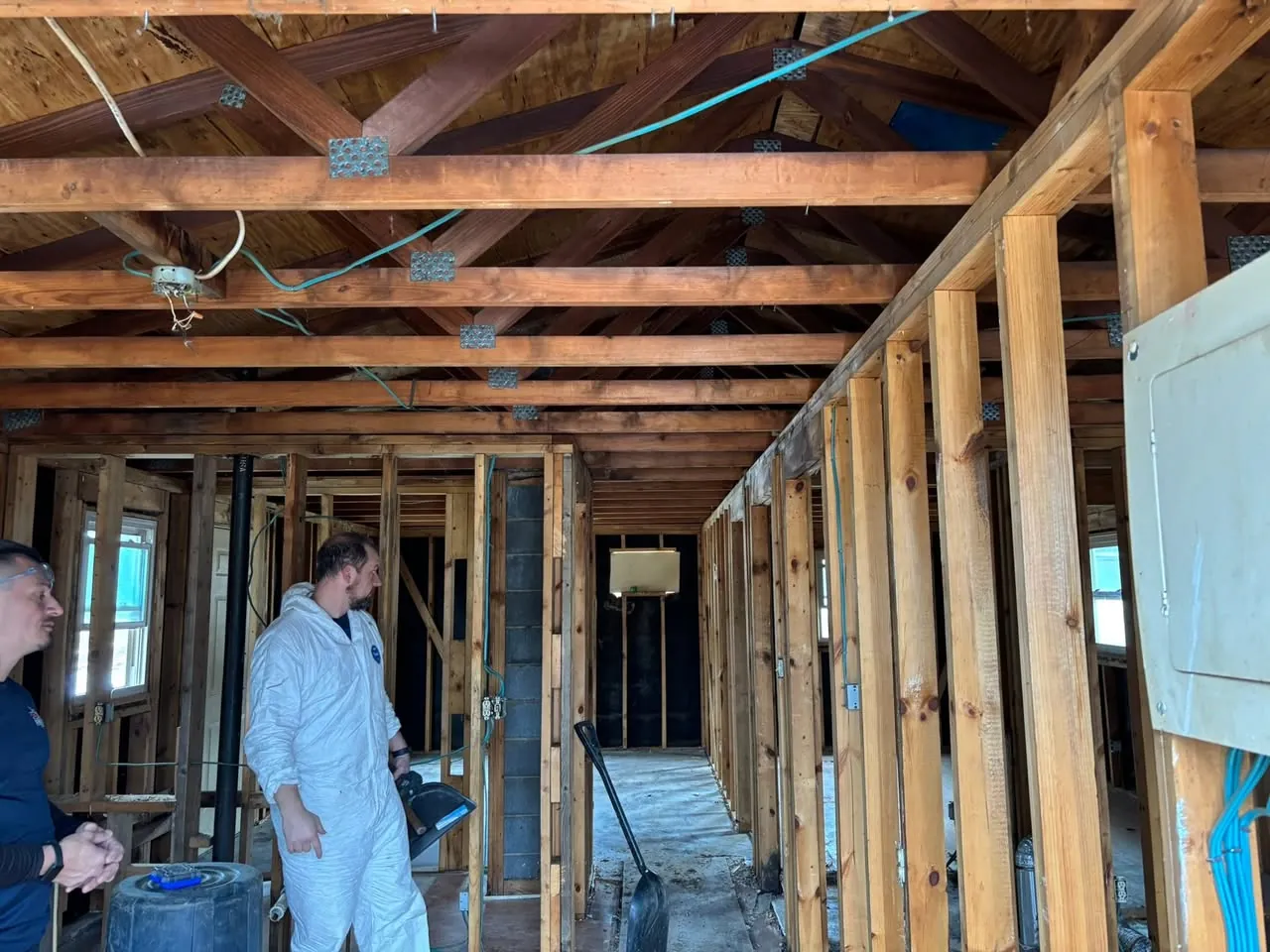 Interior Demolition in Newton, NC — INTERIOR STRIPPED TO FRAMING