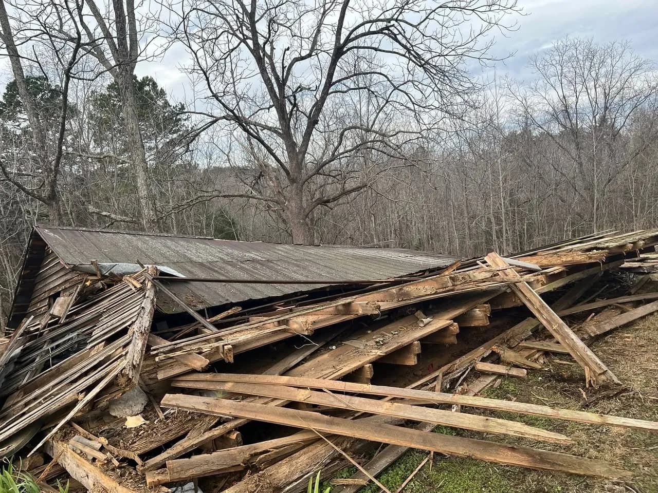 120-Year-Old House Demolition in Sherrills Ford, NC — DEMOLITION IN PROGRESS