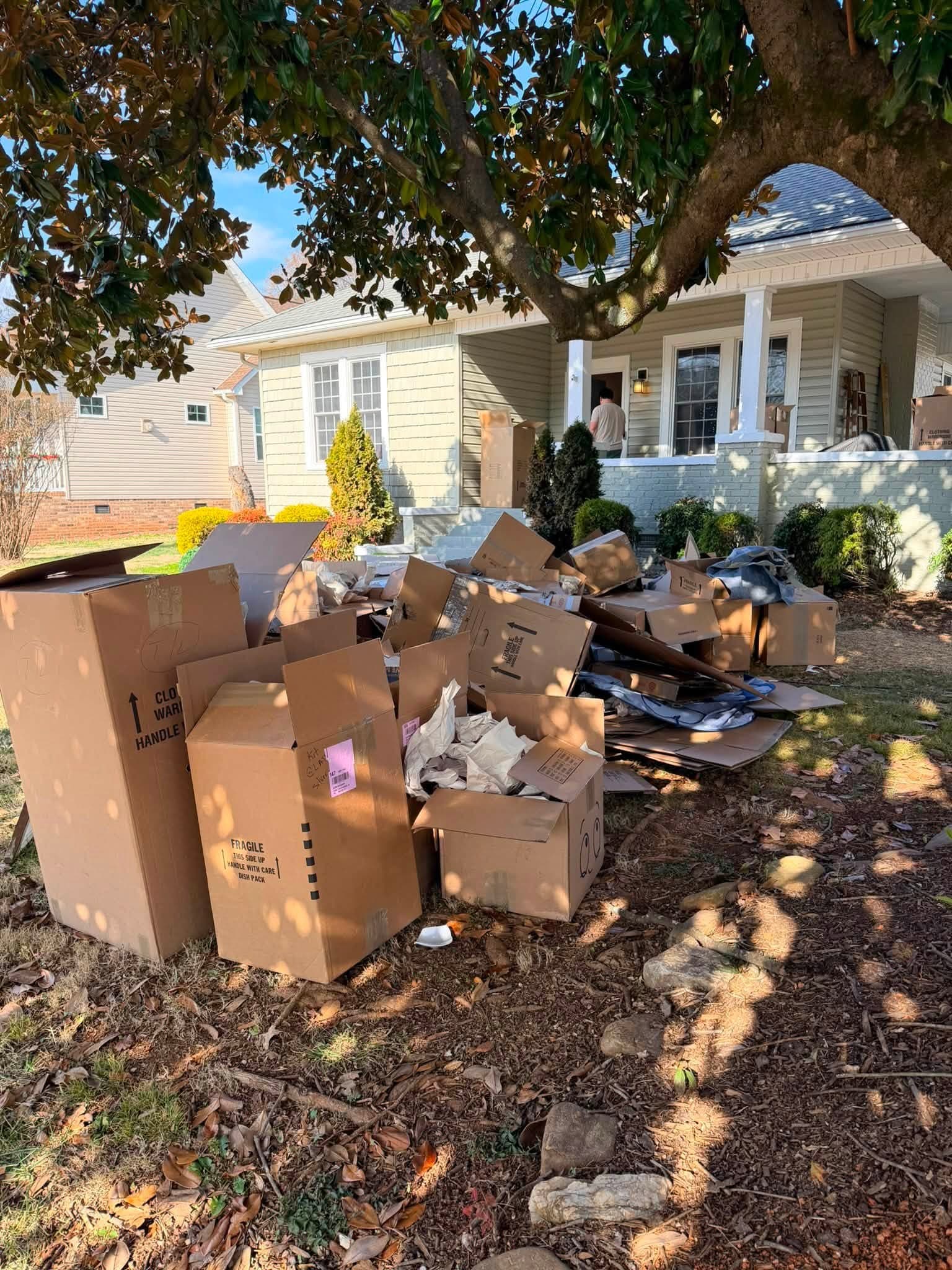 Realtor House Cleanout in Conover, NC — HOUSEHOLD ITEMS STAGED — BEFORE CLEANOUT